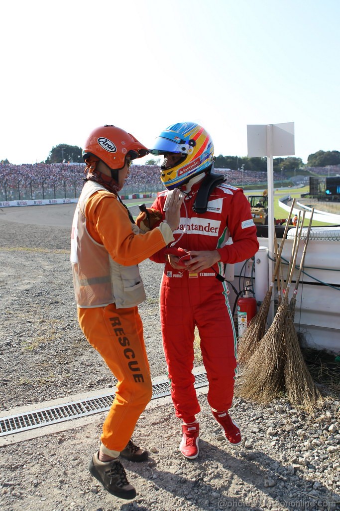 GP GIAPPONE, 07.10.2012- Gara, Fernando Alonso (ESP) Ferrari F2012 retires from the race