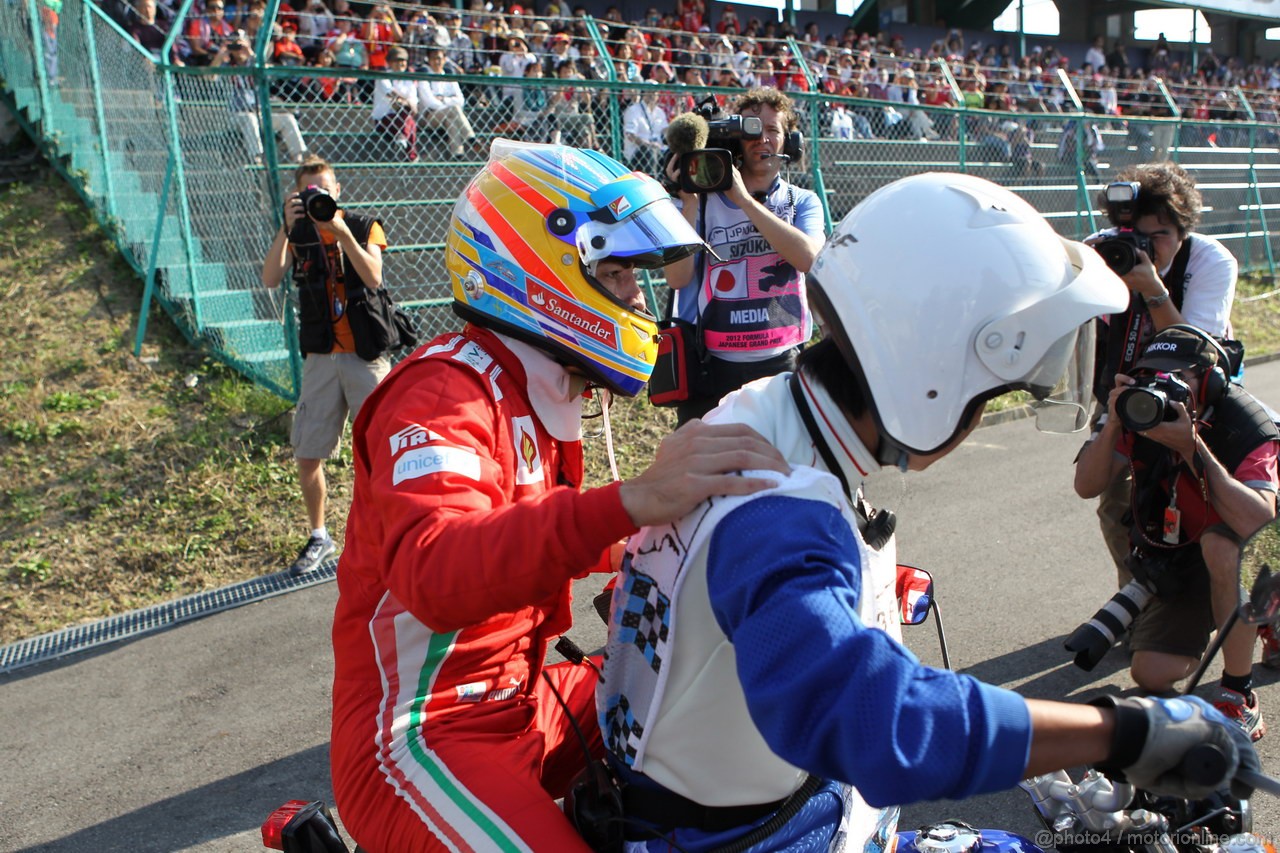GP GIAPPONE, 07.10.2012- Gara, Fernando Alonso (ESP) Ferrari F2012 retires from the race 