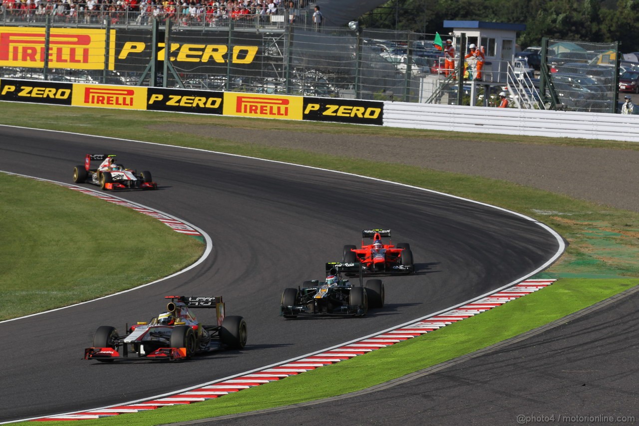 GP GIAPPONE, 07.10.2012- Gara, Pedro de la Rosa (ESP) HRT Formula 1 Team F112 
