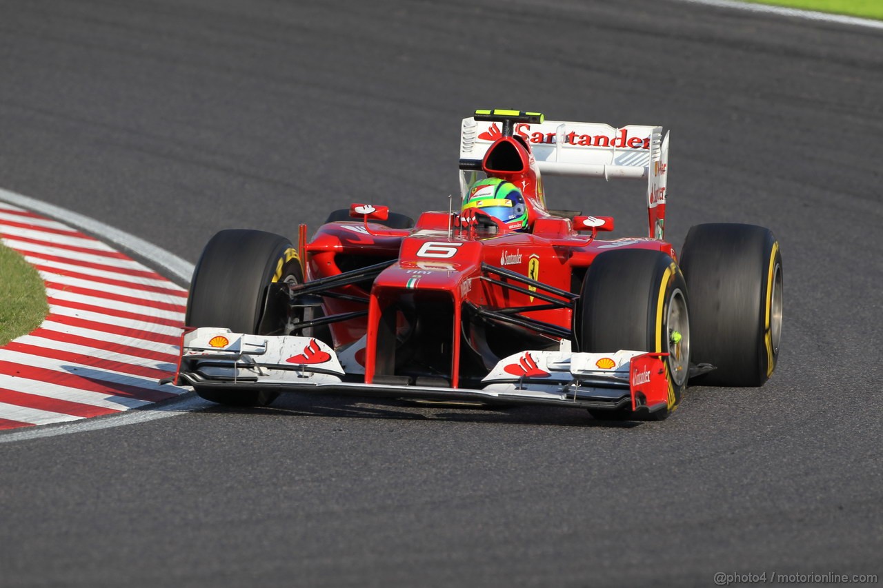 GP GIAPPONE, 07.10.2012- Gara, Felipe Massa (BRA) Ferrari F2012 