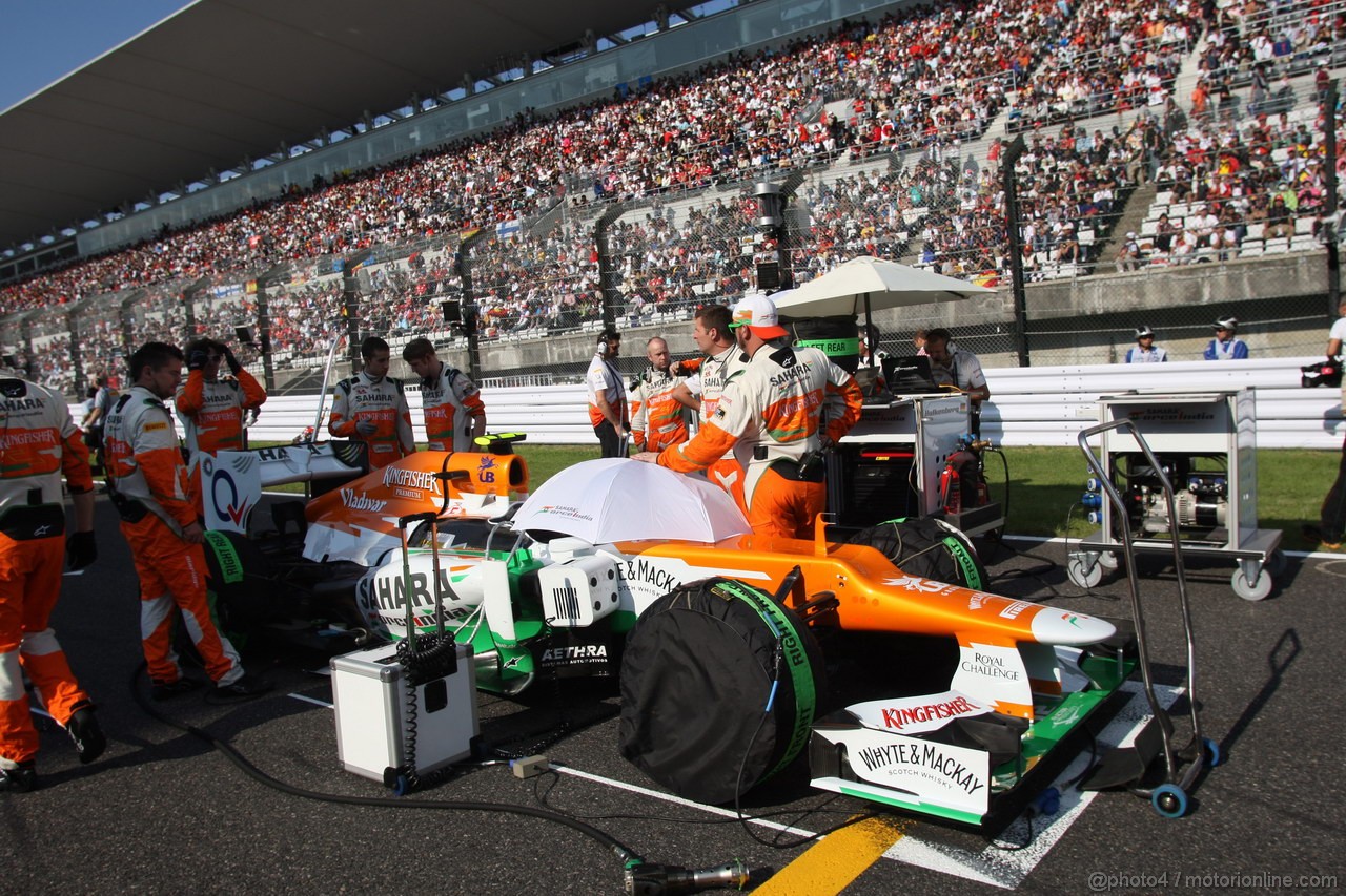 GP GIAPPONE, 07.10.2012- Gara, Nico Hulkenberg (GER) Sahara Force India F1 Team VJM05 