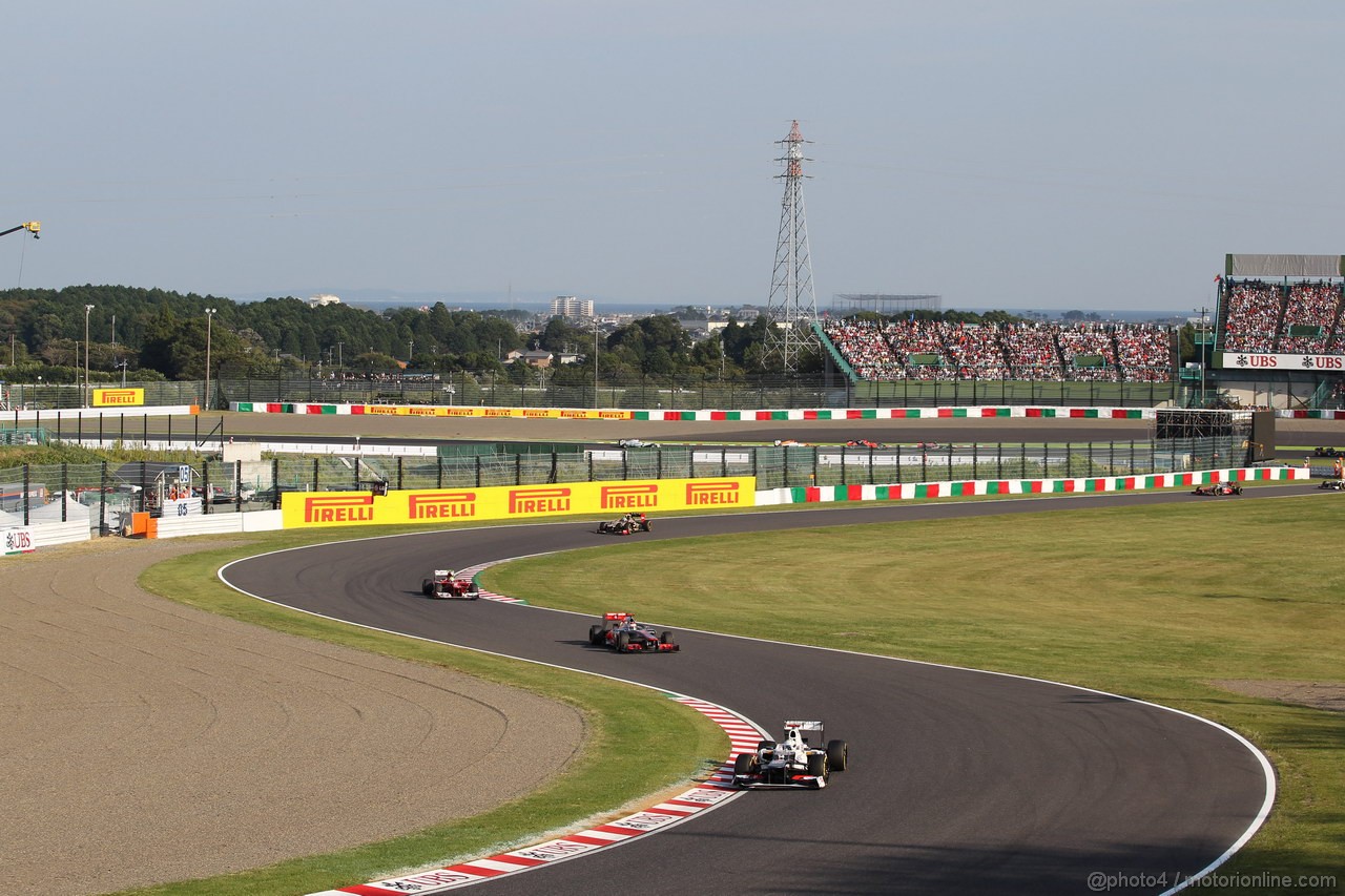 GP GIAPPONE, 07.10.2012- Gara, Kamui Kobayashi (JAP) Sauber F1 Team C31 