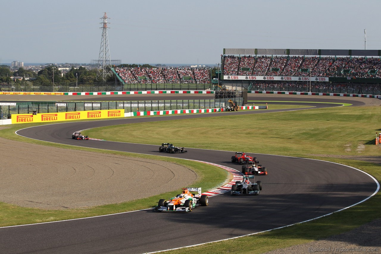 GP GIAPPONE, 07.10.2012- Gara, Paul di Resta (GBR) Sahara Force India F1 Team VJM05 