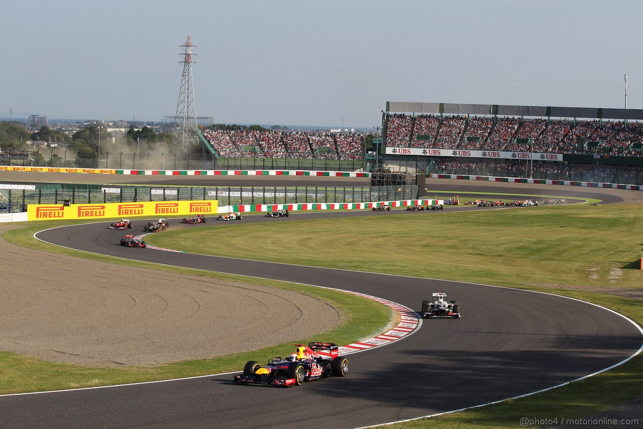 GP GIAPPONE, 07.10.2012- Gara, Sebastian Vettel (GER) Red Bull Racing RB8 