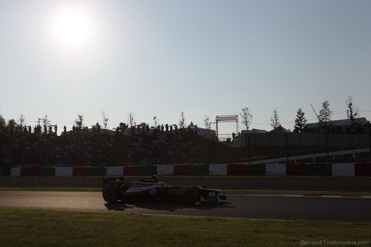 GP GIAPPONE, 07.10.2012- Gara, Pastor Maldonado (VEN) Williams F1 Team FW34 