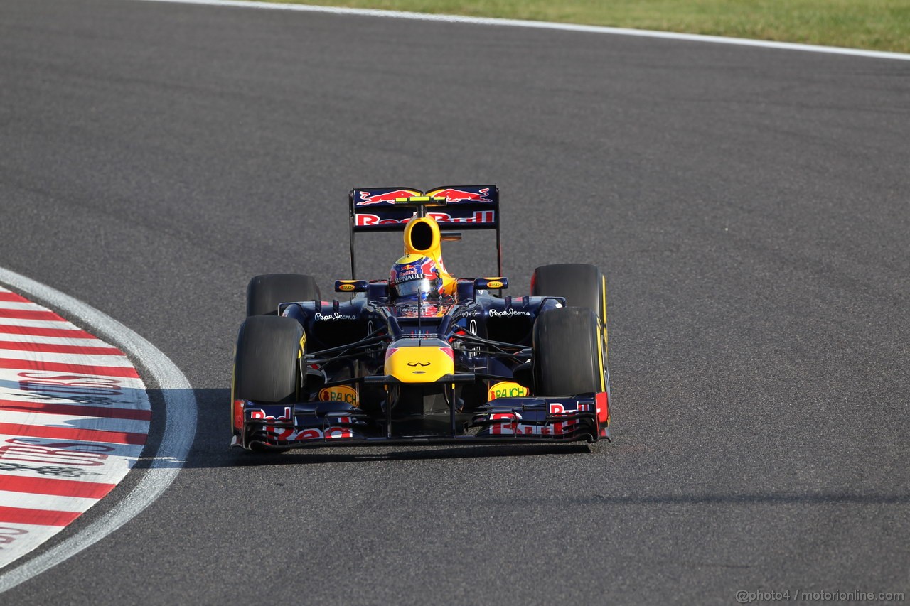 GP GIAPPONE, 07.10.2012- Gara, Mark Webber (AUS) Red Bull Racing RB8 