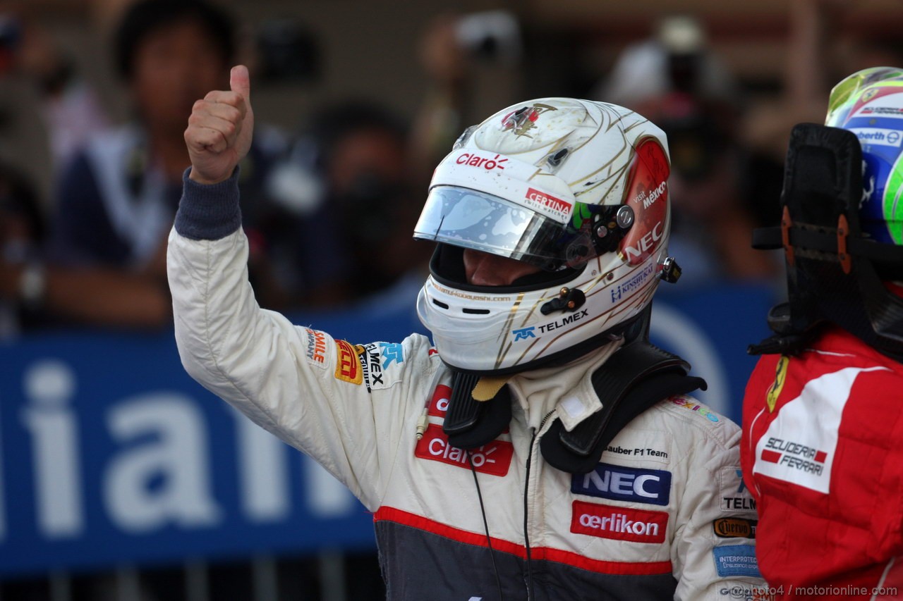 GP GIAPPONE, 07.10.2012- Gara, terzo Kamui Kobayashi (JAP) Sauber F1 Team C31