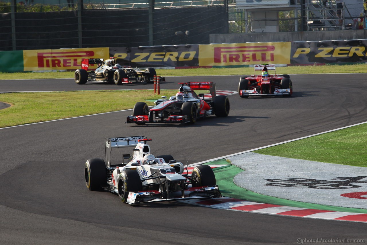 GP GIAPPONE, 07.10.2012- Gara, Kamui Kobayashi (JAP) Sauber F1 Team C31 
