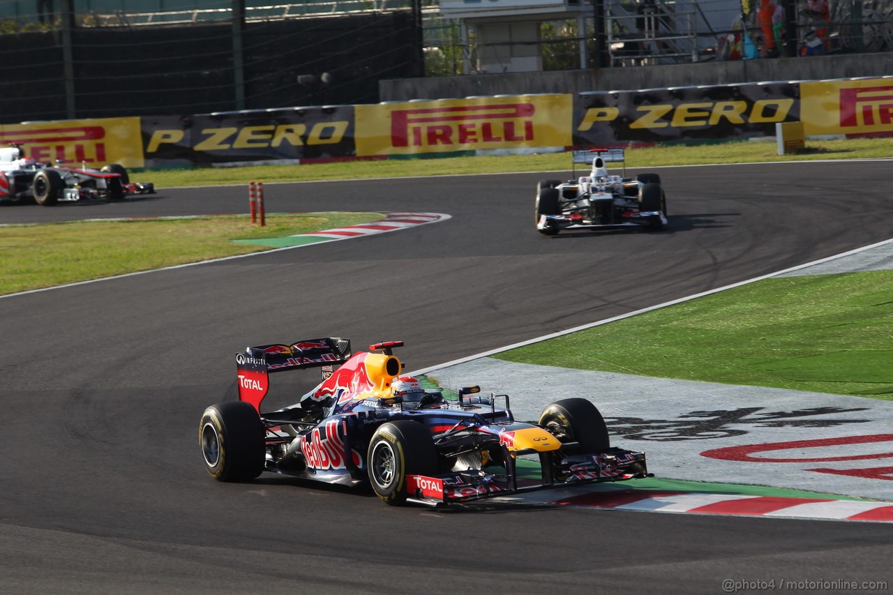 GP GIAPPONE, 07.10.2012- Gara, Sebastian Vettel (GER) Red Bull Racing RB8 