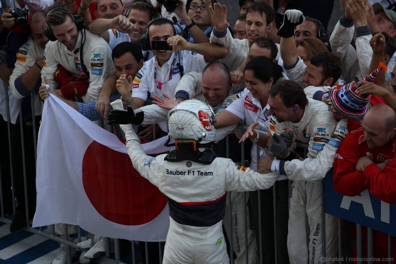 GP GIAPPONE, 07.10.2012- Gara, terzo Kamui Kobayashi (JAP) Sauber F1 Team C31