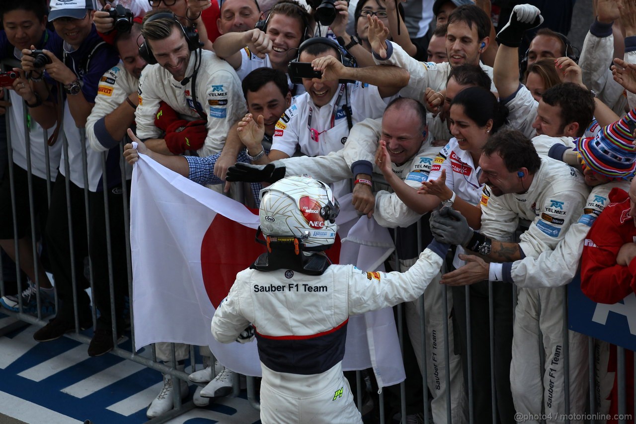GP GIAPPONE, 07.10.2012- Gara, terzo Kamui Kobayashi (JAP) Sauber F1 Team C31