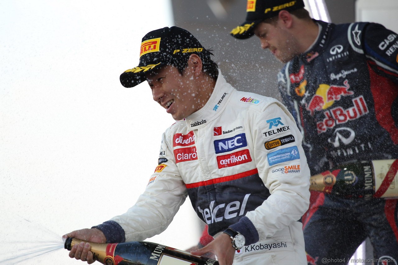 GP GIAPPONE, 07.10.2012- Gara, terzo Kamui Kobayashi (JAP) Sauber F1 Team C31