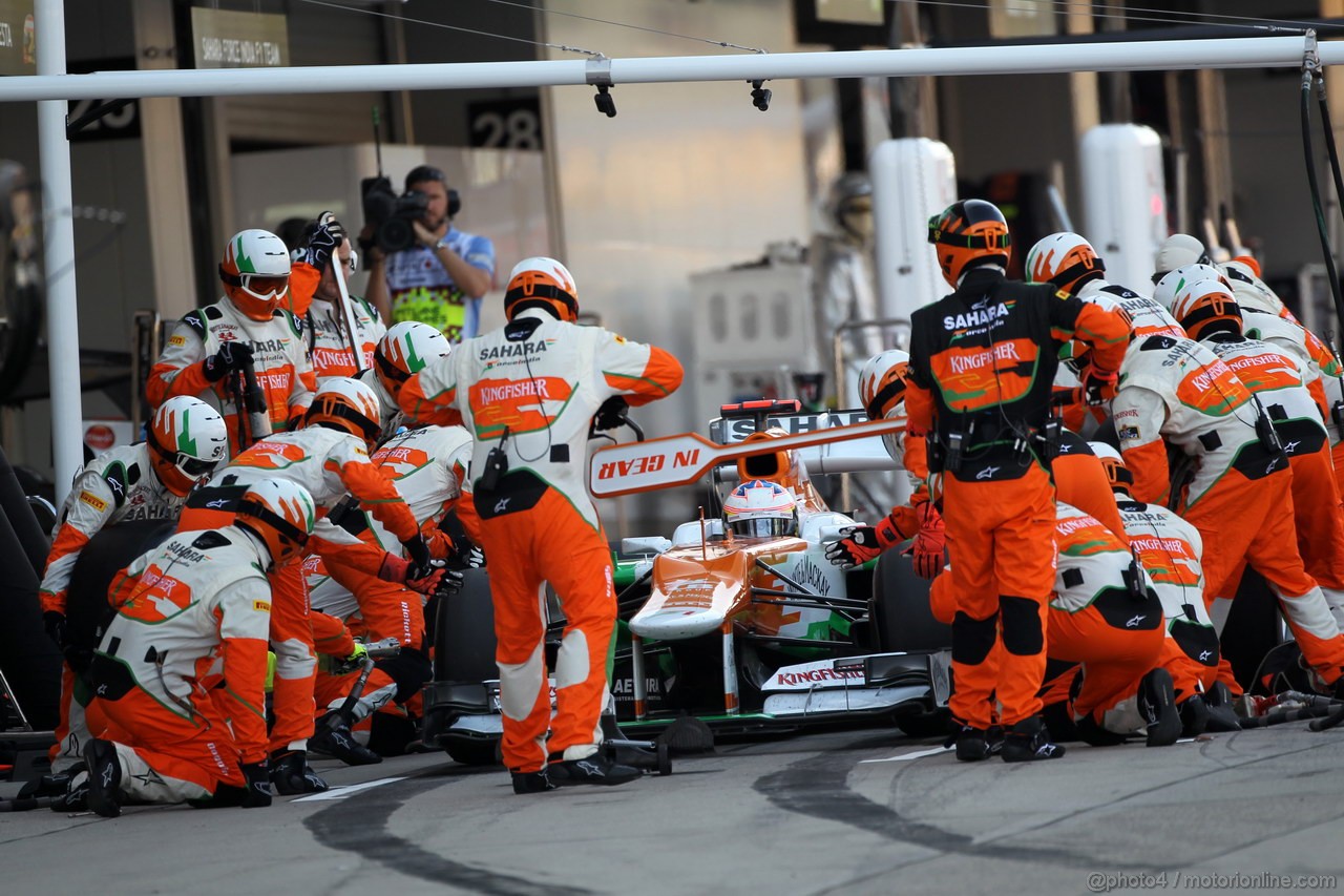 GP GIAPPONE, 07.10.2012- Gara, Pit Stop, Paul di Resta (GBR) Sahara Force India F1 Team VJM05 