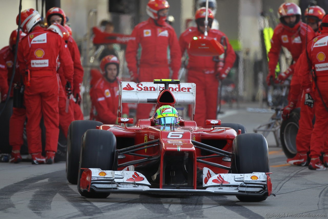 GP GIAPPONE, 07.10.2012- Gara, Pit Stop, Felipe Massa (BRA) Ferrari F2012 