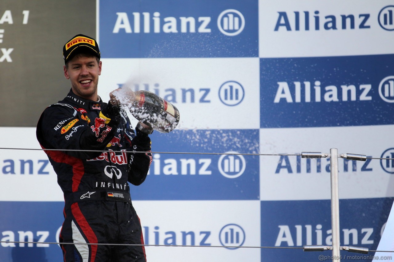 GP GIAPPONE, 07.10.2012- Gara, Sebastian Vettel (GER) Red Bull Racing RB8 vincitore