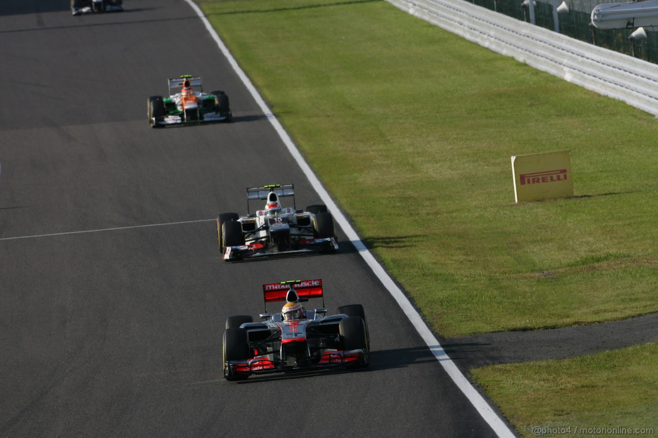 GP GIAPPONE, 07.10.2012- Gara, Lewis Hamilton (GBR) McLaren Mercedes MP4-27 