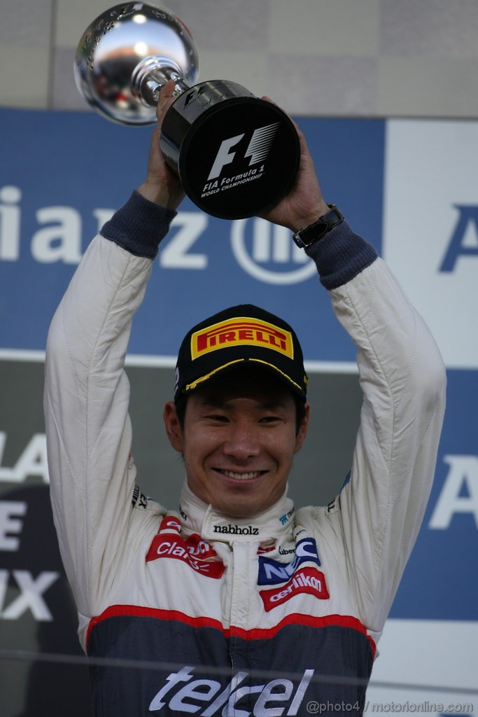 GP GIAPPONE, 07.10.2012- Gara, terzo Kamui Kobayashi (JAP) Sauber F1 Team C31