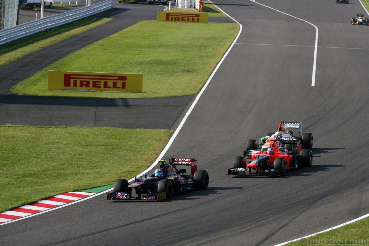GP GIAPPONE, 07.10.2012- Gara, Jean-Eric Vergne (FRA) Scuderia Toro Rosso STR7 