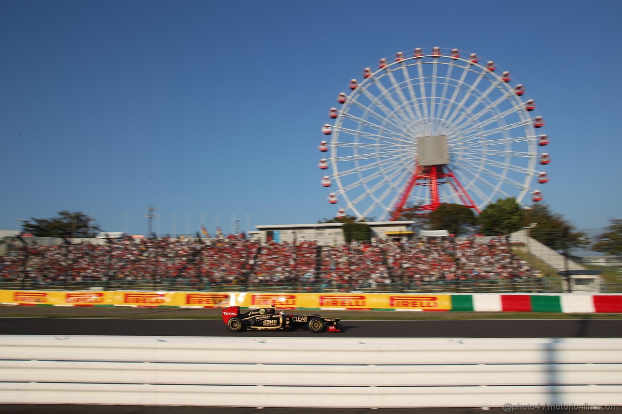 GP GIAPPONE, 07.10.2012- Gara, Kimi Raikkonen (FIN) Lotus F1 Team E20 