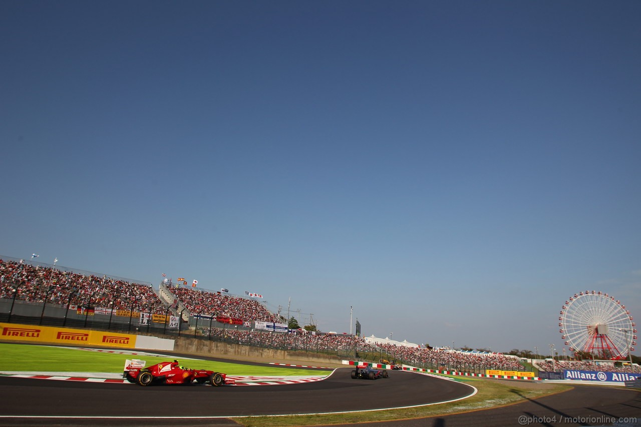GP GIAPPONE, 07.10.2012- Gara, Felipe Massa (BRA) Ferrari F2012 