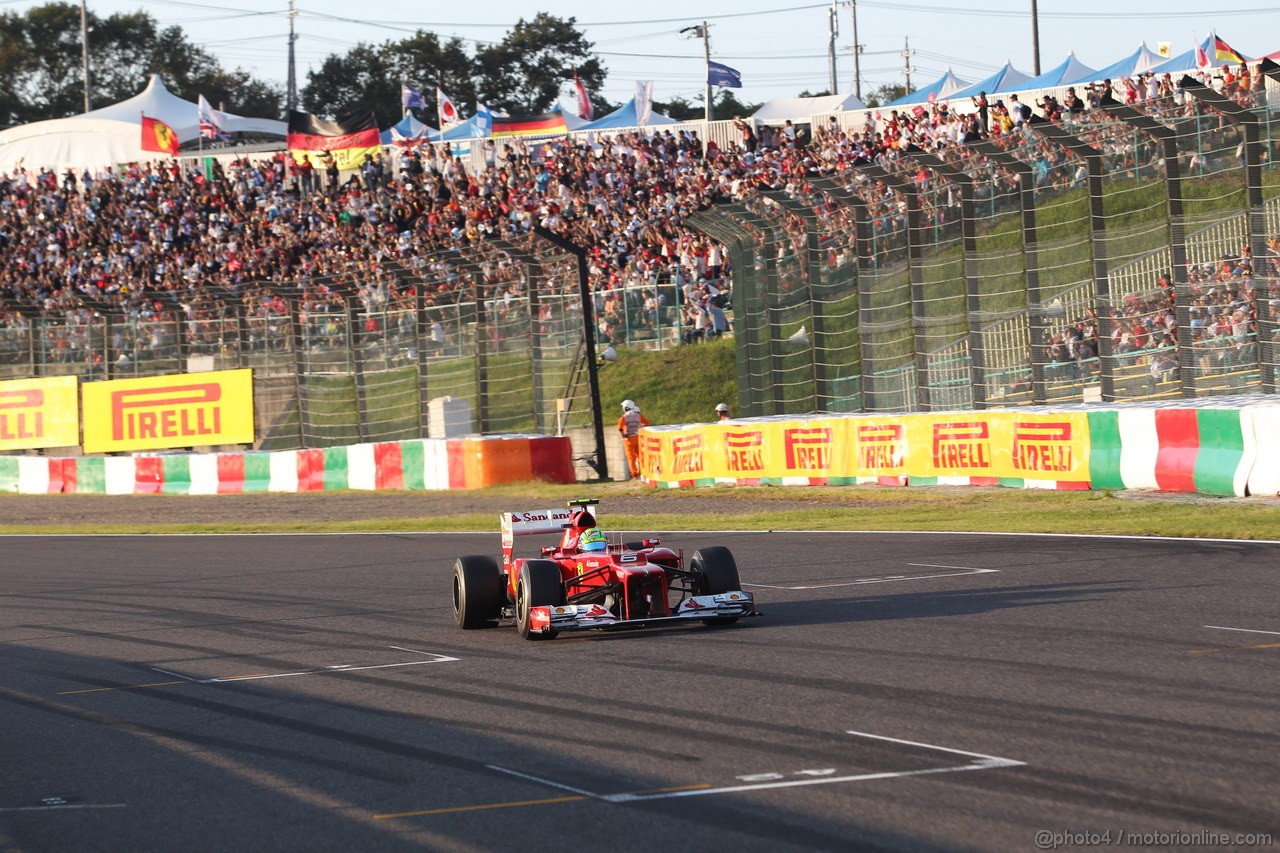 GP GIAPPONE, 07.10.2012- Gara, Felipe Massa (BRA) Ferrari F2012 