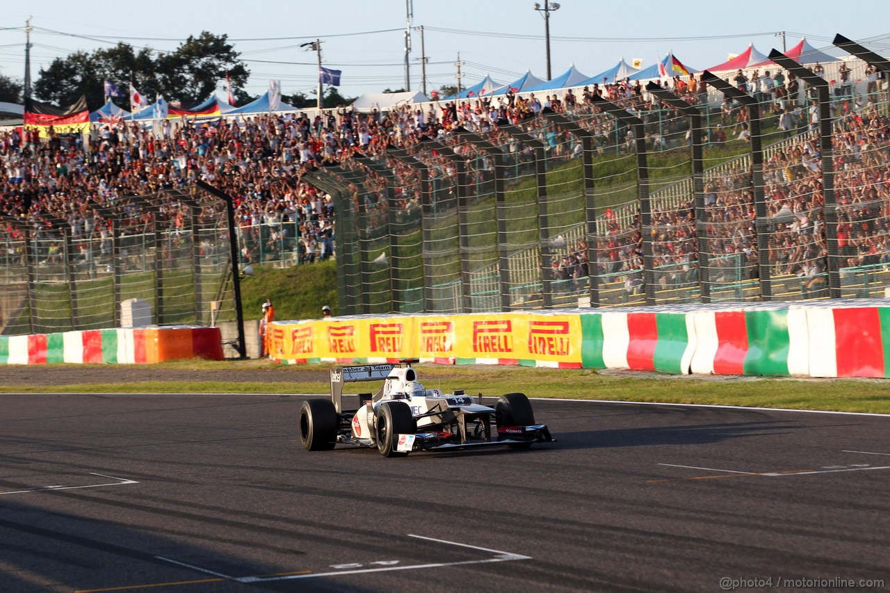 GP GIAPPONE, 07.10.2012- Gara, Kamui Kobayashi (JAP) Sauber F1 Team C31 