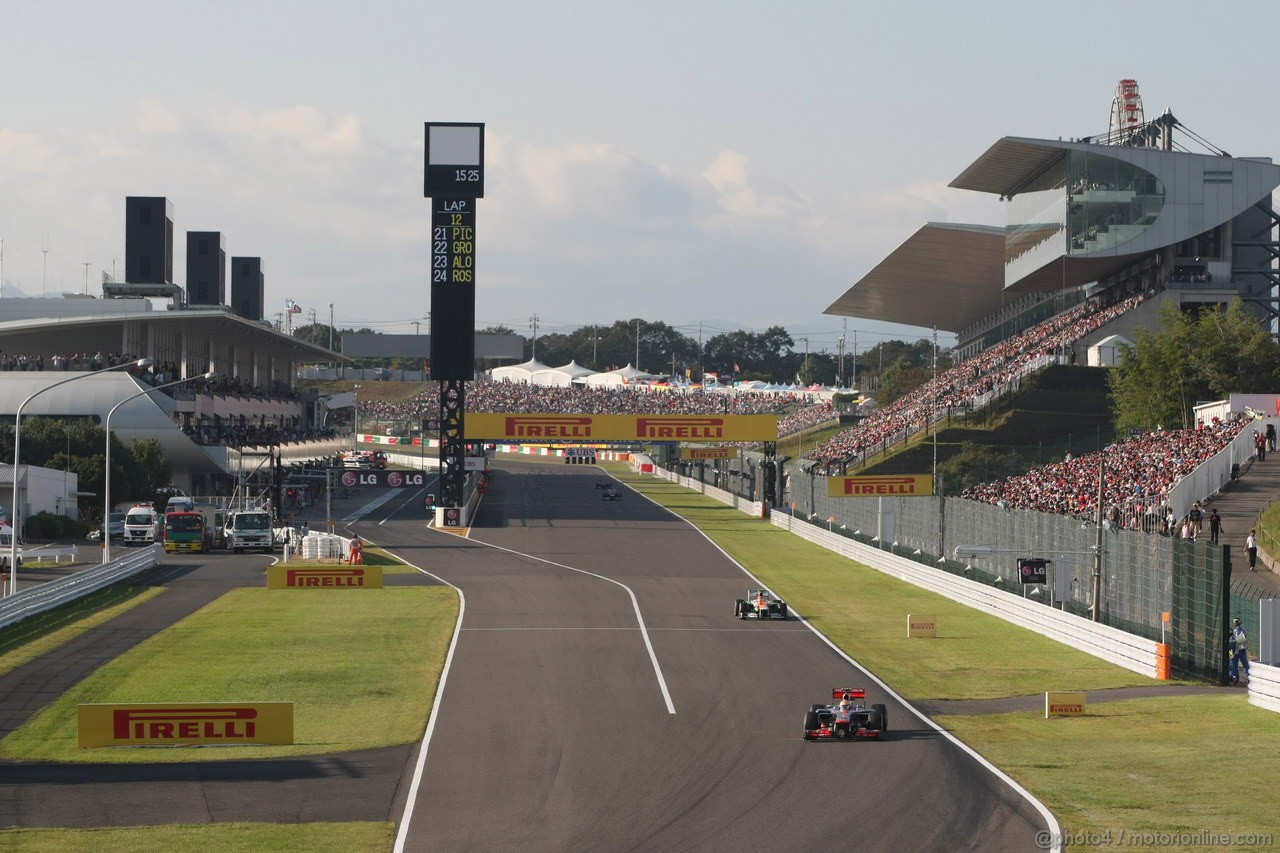 GP GIAPPONE, 07.10.2012- Gara, Lewis Hamilton (GBR) McLaren Mercedes MP4-27 