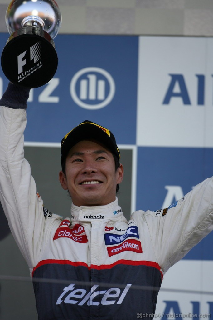 GP GIAPPONE, 07.10.2012- Gara, terzo Kamui Kobayashi (JAP) Sauber F1 Team C31