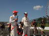 GP GIAPPONE, 07.10.2012- Lewis Hamilton (GBR) McLaren Mercedes MP4-27 e Nico Rosberg (GER) Mercedes AMG F1 W03 at drivers parade