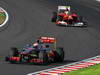 GP GIAPPONE, 07.10.2012- Gara, Jenson Button (GBR) McLaren Mercedes MP4-27 davanti a Felipe Massa (BRA) Ferrari F2012