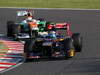 GP GIAPPONE, 07.10.2012- Gara, Jean-Eric Vergne (FRA) Scuderia Toro Rosso STR7 davanti a Paul di Resta (GBR) Sahara Force India F1 Team VJM05 