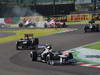 GP GIAPPONE, 07.10.2012- Gara, Pastor Maldonado (VEN) Williams F1 Team FW34 davanti a Daniel Ricciardo (AUS) Scuderia Toro Rosso STR7 