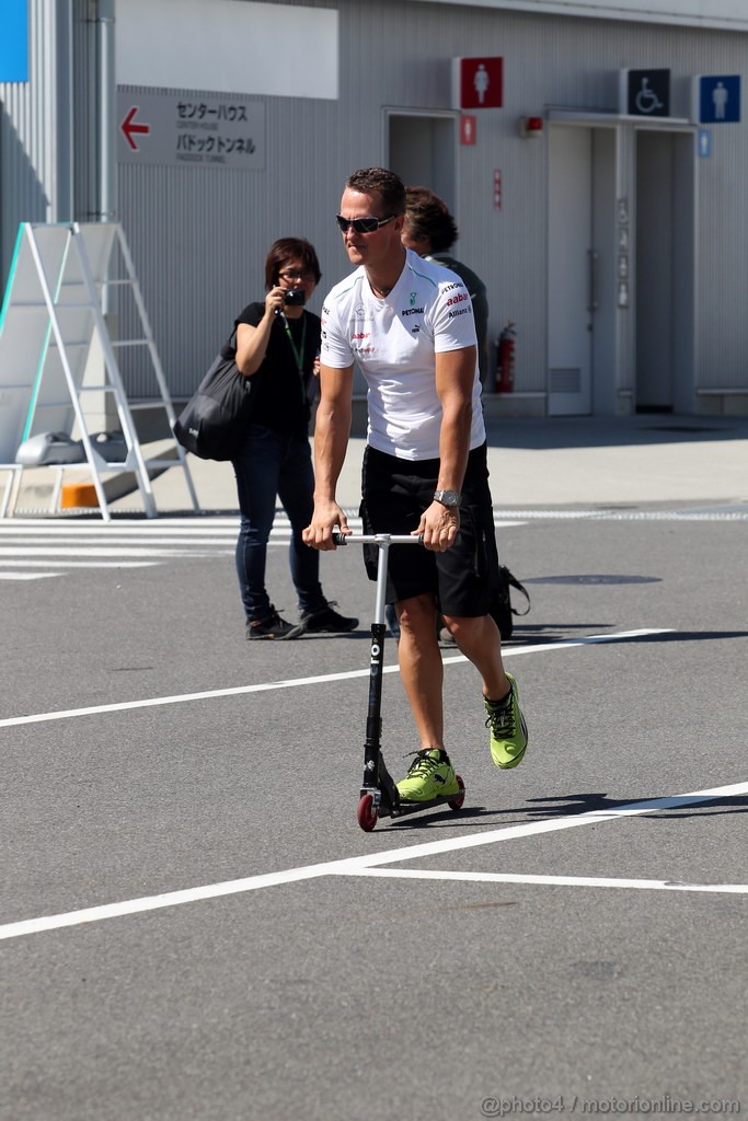 GP GIAPPONE, 04.10.2012- Michael Schumacher (GER) Mercedes AMG F1 W03