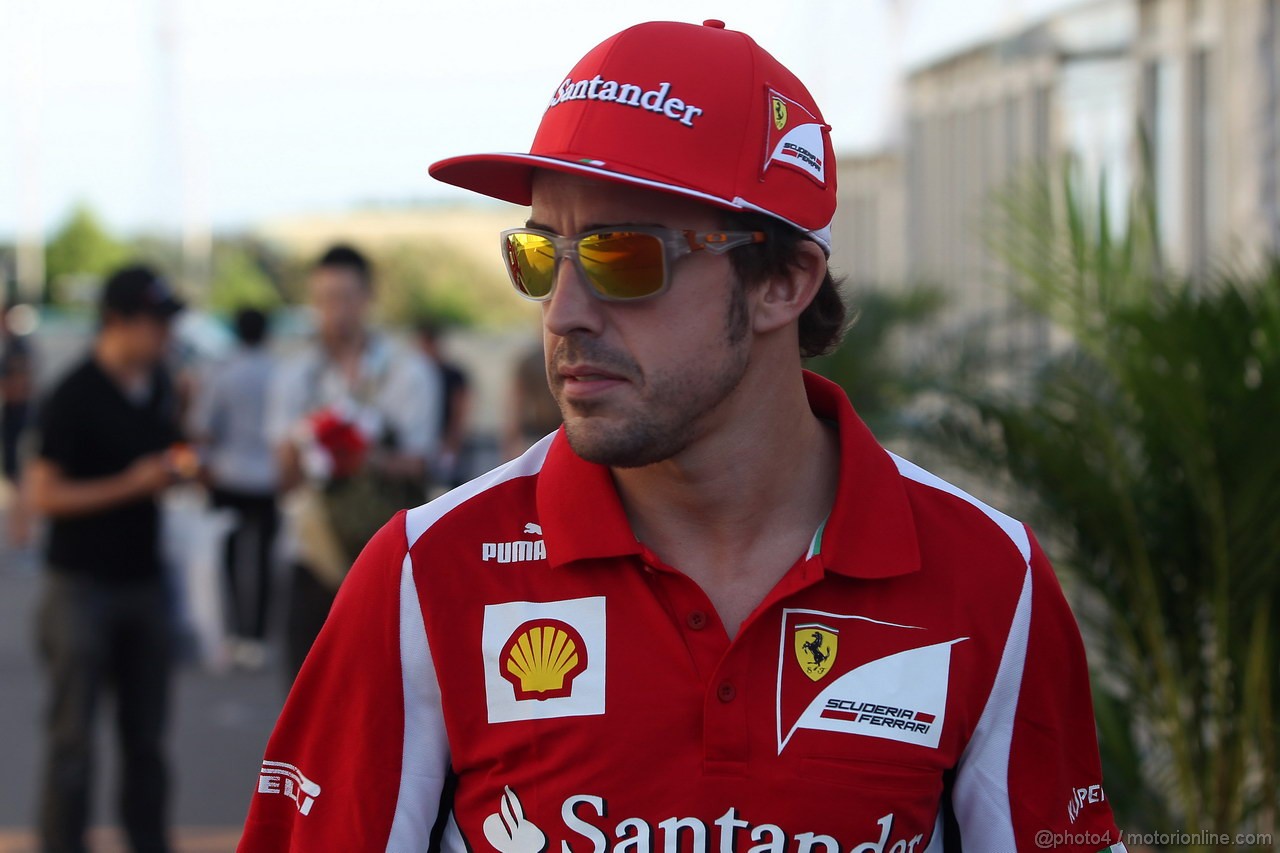 GP GIAPPONE, 04.10.2012- Fernando Alonso (ESP) Ferrari F2012 