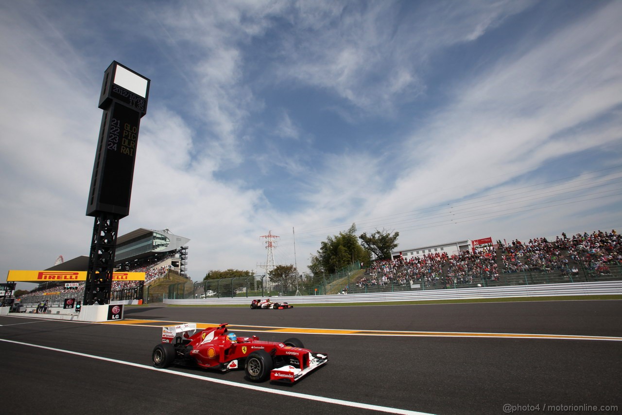 GP GIAPPONE, 06.10.2012- Prove Libere 3, Fernando Alonso (ESP) Ferrari F2012