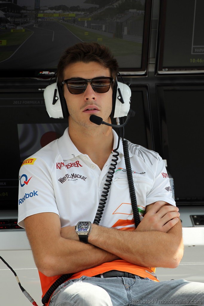 GP GIAPPONE, 06.10.2012- Prove Libere 3, Jules Bianchi (FRA), Test Driver, Sahara Force India Formula One Team VJM05 