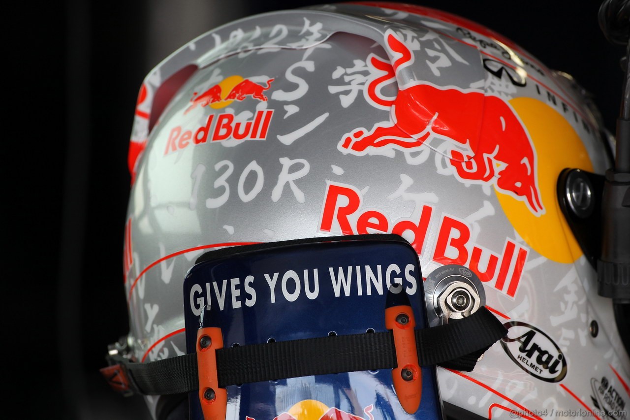 GP GIAPPONE, 06.10.2012- Prove Libere 3, Sebastian Vettel (GER) Red Bull Racing RB8 