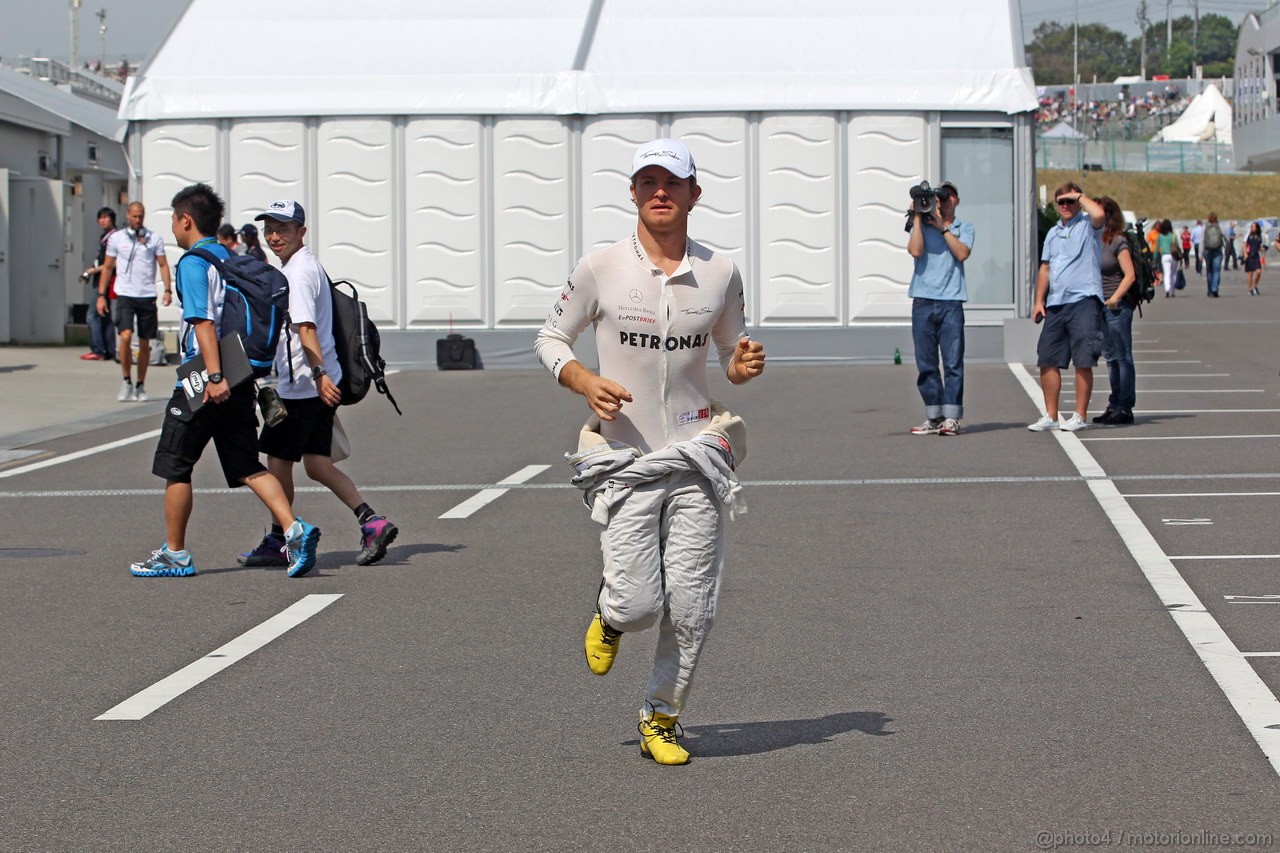 GP GIAPPONE, 06.10.2012- Prove Libere 3, Nico Rosberg (GER) Mercedes AMG F1 W03