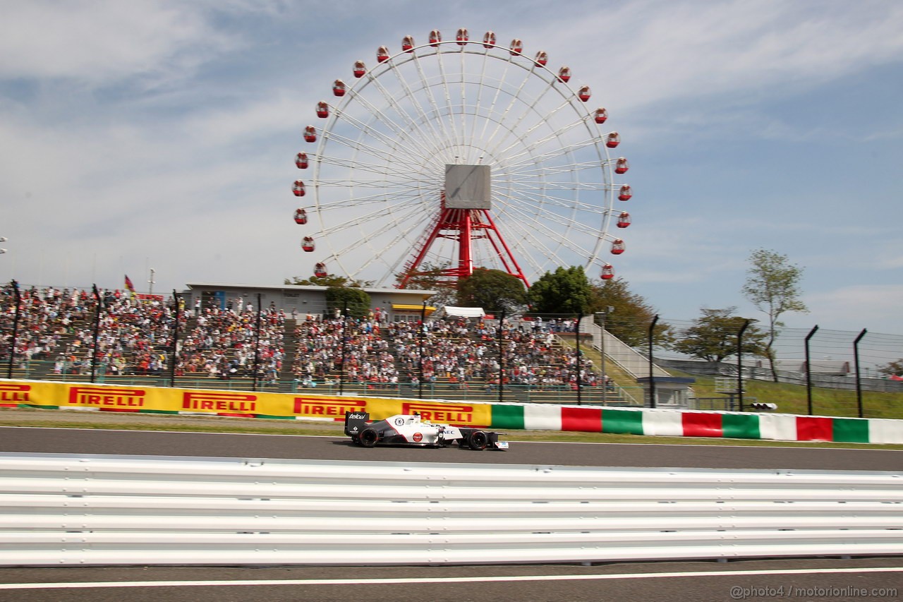 GP GIAPPONE, 06.10.2012- Prove Libere 3, Sergio Prez (MEX) Sauber F1 Team C31