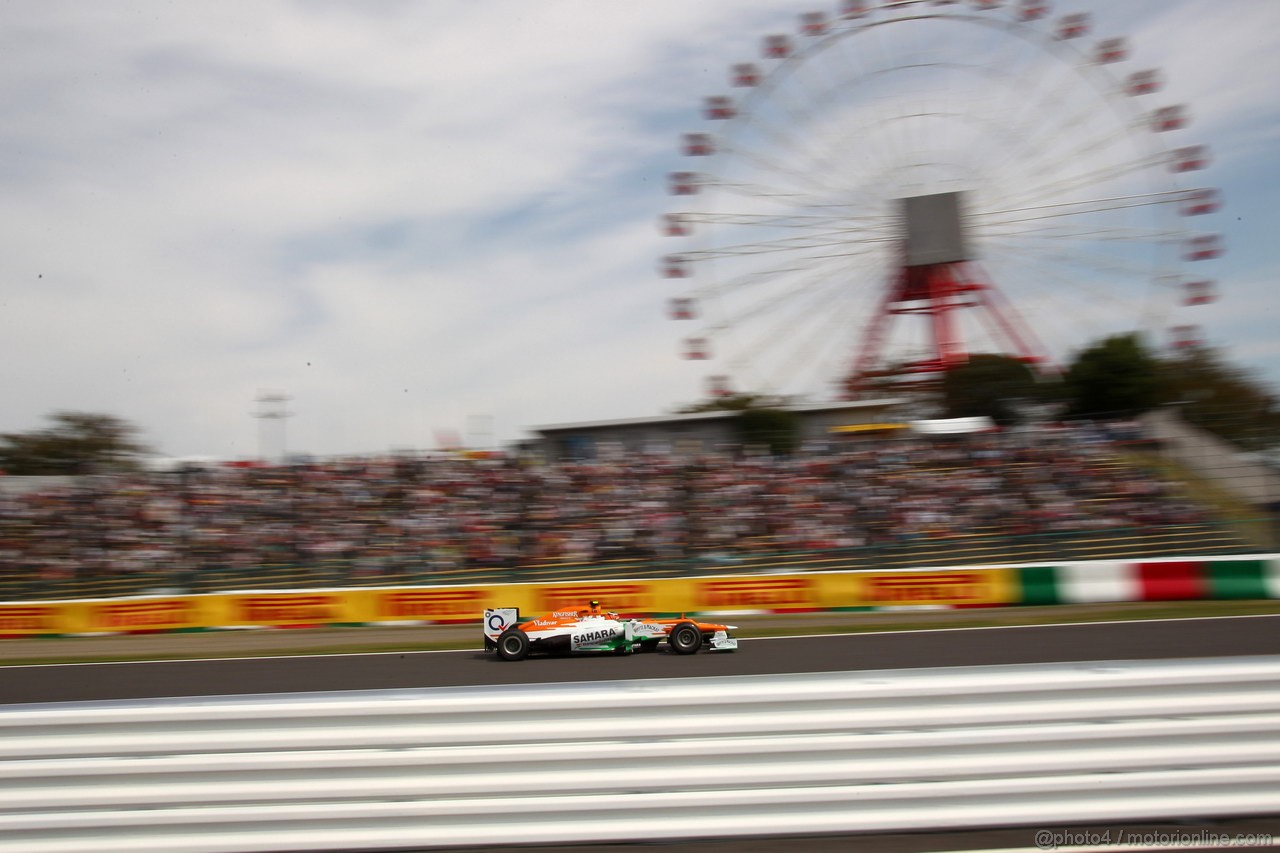 GP GIAPPONE, 06.10.2012- Prove Libere 3, Nico Hulkenberg (GER) Sahara Force India F1 Team VJM05 