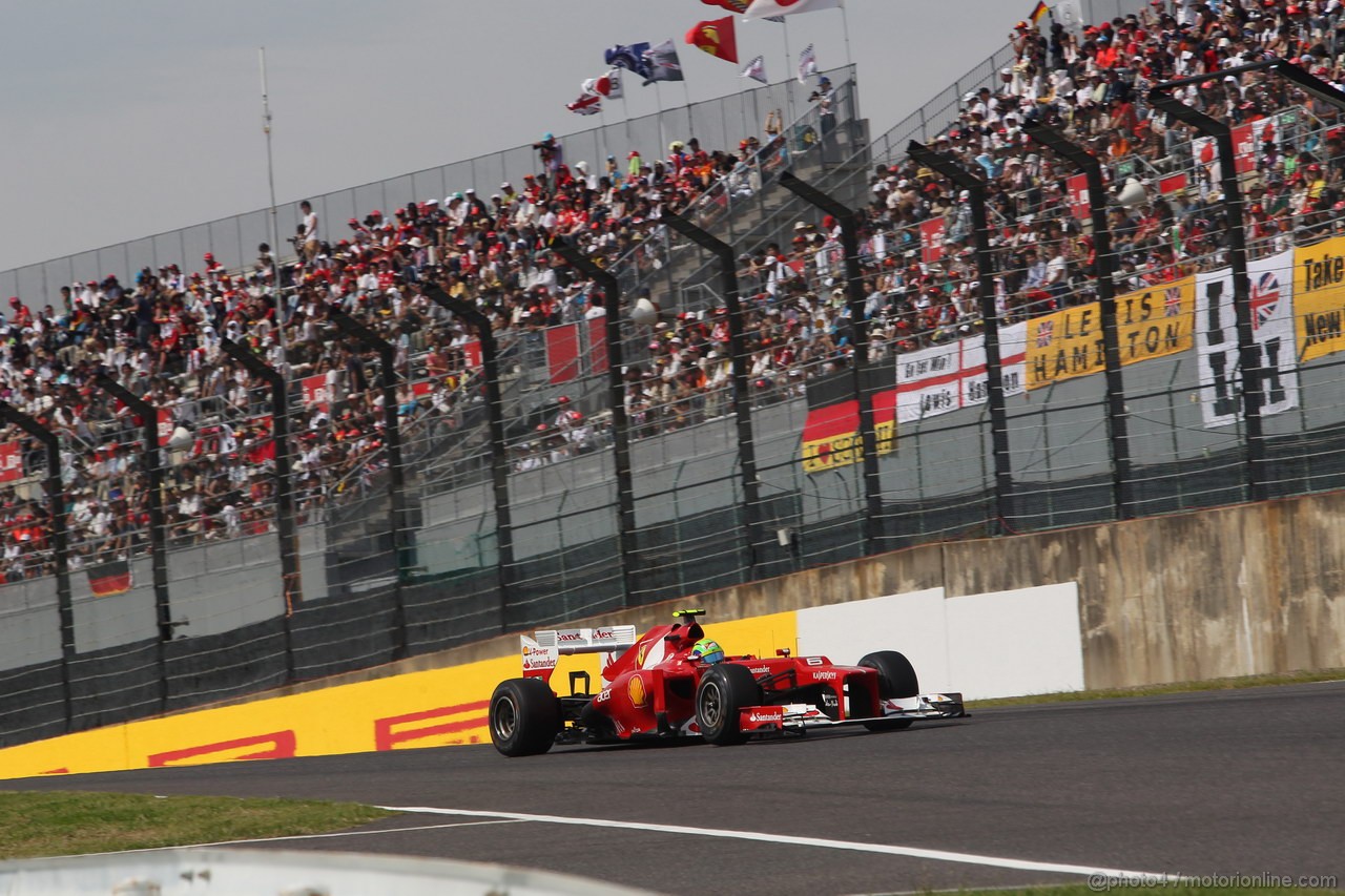GP GIAPPONE, 06.10.2012- Prove Libere 3, Felipe Massa (BRA) Ferrari F2012