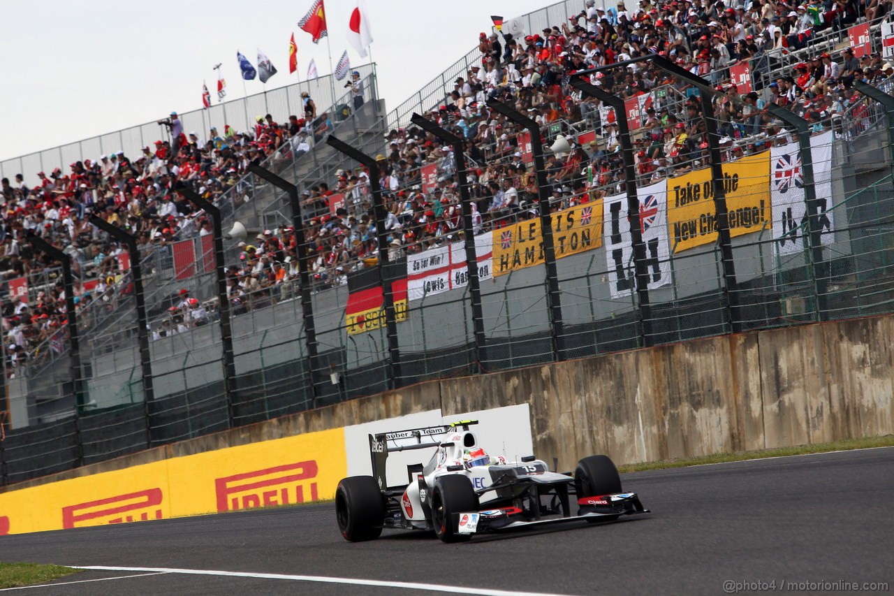 GP GIAPPONE, 06.10.2012- Prove Libere 3, Sergio Prez (MEX) Sauber F1 Team C31