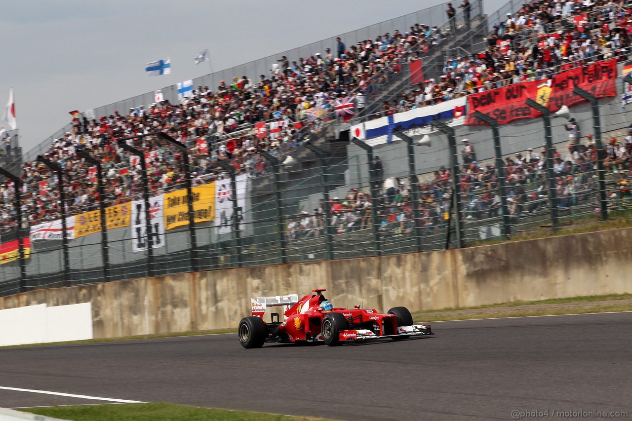 GP GIAPPONE, 06.10.2012- Prove Libere 3, Fernando Alonso (ESP) Ferrari F2012 