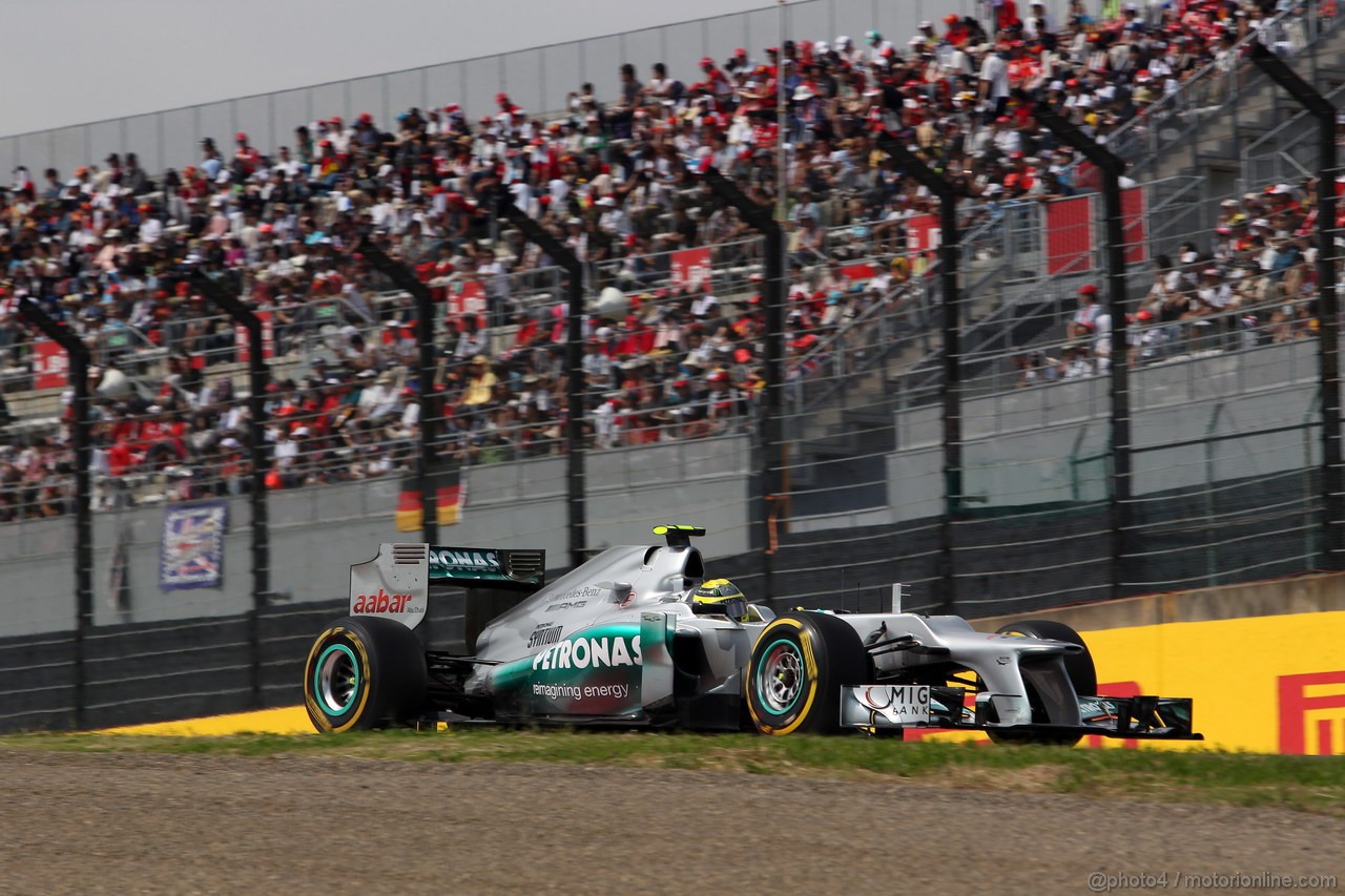 GP GIAPPONE, 06.10.2012- Prove Libere 3, Nico Rosberg (GER) Mercedes AMG F1 W03 