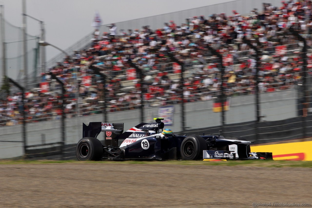 GP GIAPPONE, 06.10.2012- Prove Libere 3, Bruno Senna (BRA) Williams F1 Team FW34 