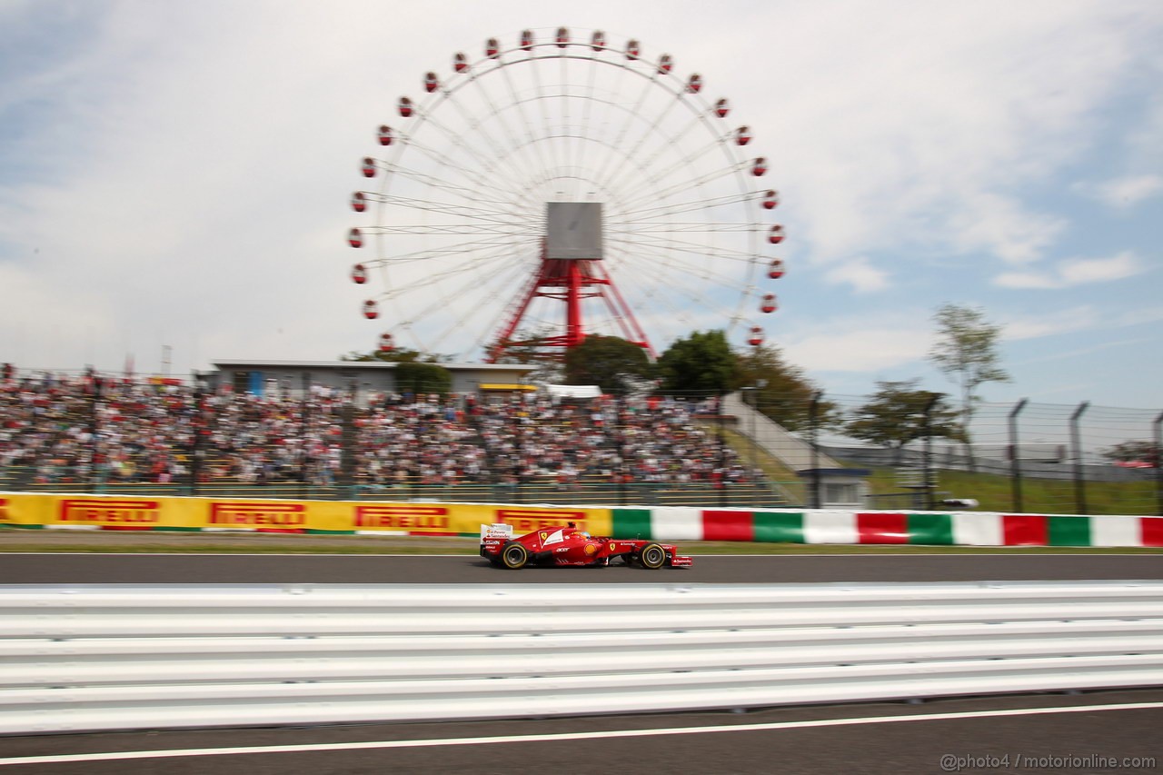 GP GIAPPONE, 06.10.2012- Prove Libere 3, Fernando Alonso (ESP) Ferrari F2012
