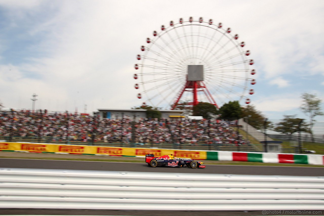 GP GIAPPONE, 06.10.2012- Prove Libere 3, Sebastian Vettel (GER) Red Bull Racing RB8