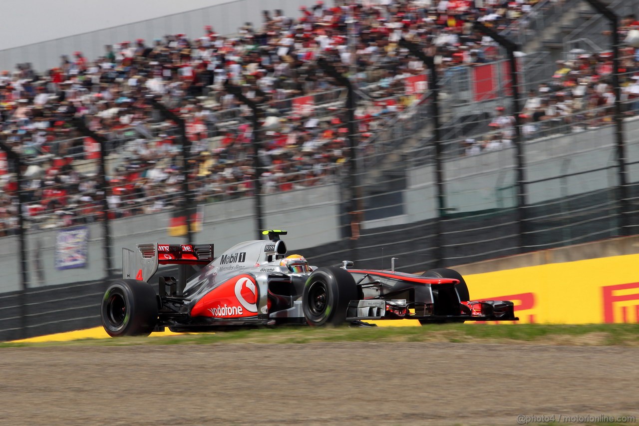 GP GIAPPONE, 06.10.2012- Prove Libere 3, Lewis Hamilton (GBR) McLaren Mercedes MP4-27 