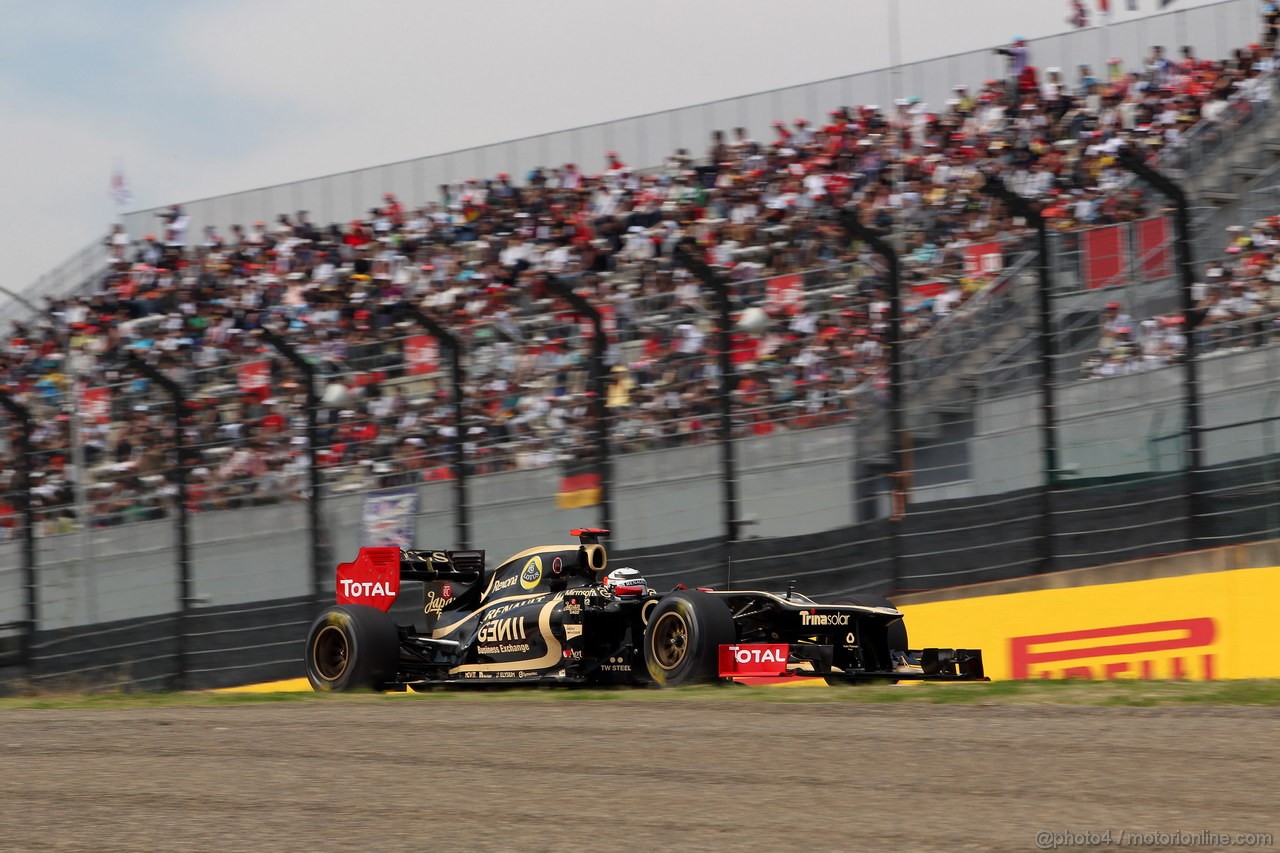 GP GIAPPONE, 06.10.2012- Prove Libere 3, Kimi Raikkonen (FIN) Lotus F1 Team E20 