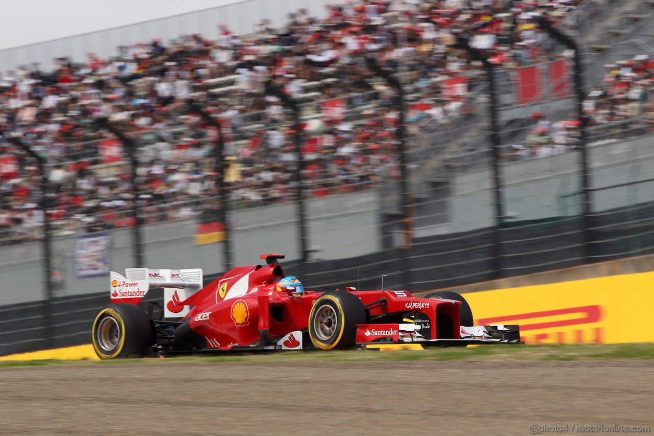 GP GIAPPONE, 06.10.2012- Prove Libere 3, Fernando Alonso (ESP) Ferrari F2012